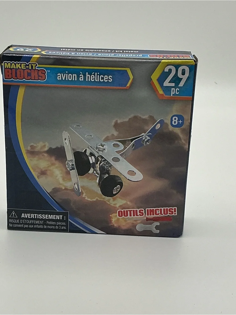 Lot of 2- Make-it Blocks Propeller Plane 29 pc. & Crane 48 pc. - New in Box